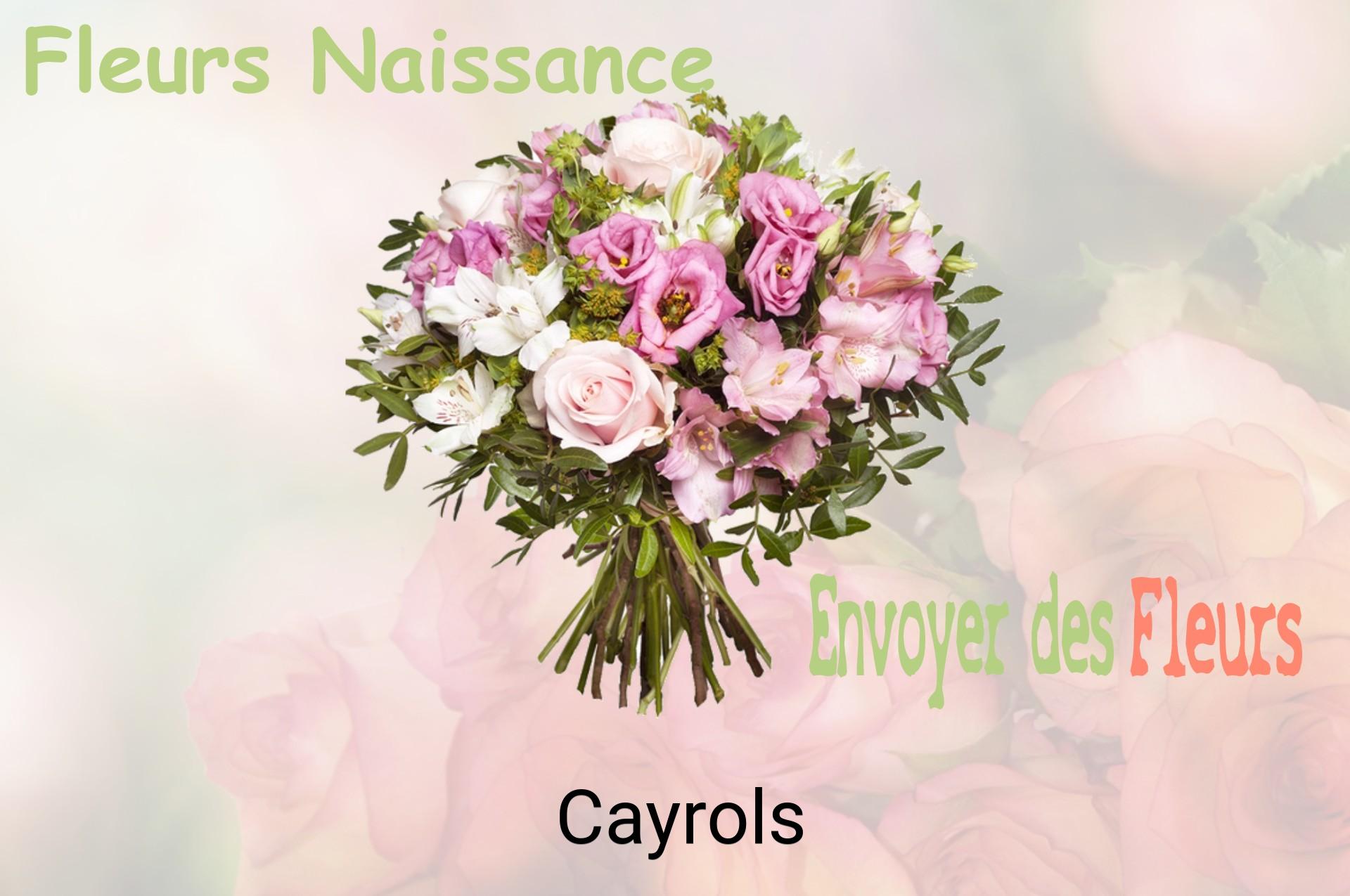 Bouquet de fleurs de naissance livré à Cayrols